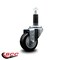 Service Caster 3'' Black Poly Wheel Swivel 1-1/8'' Expanding Stem Caster SCC-EX20S314-PPUB-BLK-118 - alternate 4